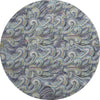Piper Looms Mayfield Mosaic Waves AMF193 Stormy Machine Washable Area Rug Round Main Image