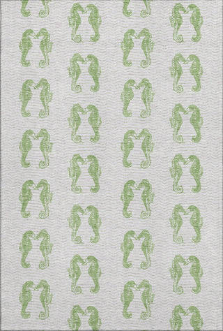 Piper Looms Mayfield Seahorses AMF194 Green Machine Washable Area Rug main image