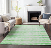 Piper Looms Mayfield Ribbons AMF195 Green Machine Washable Area Rug Lifestyle Image Feature