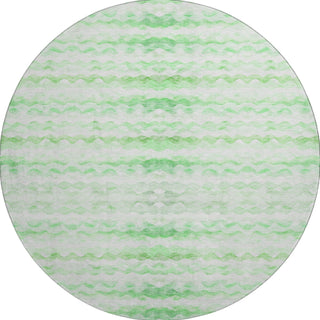 Piper Looms Mayfield Ribbons AMF195 Green Machine Washable Area Rug Round Main Image