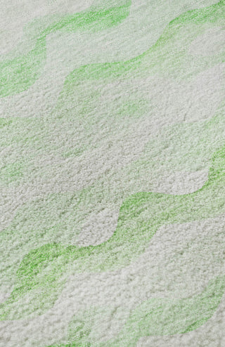 Piper Looms Mayfield Ribbons AMF195 Green Machine Washable Area Rug Swatch Image