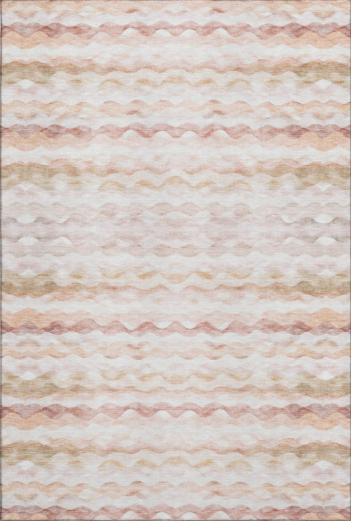 Piper Looms Mayfield Ribbons AMF195 Peach Machine Washable Area Rug main image