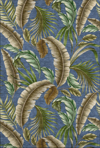 Piper Looms Mayfield Leaves AMF196 Blue Machine Washable Area Rug main image