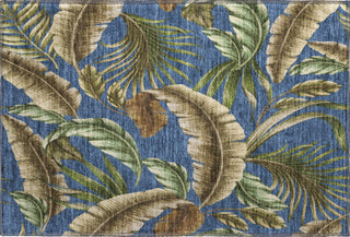 Piper Looms Mayfield Leaves AMF196 Blue Machine Washable Area Rug Scatter Main Image
