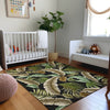 Piper Looms Mayfield Leaves AMF196 Midnight Machine Washable Area Rug Lifestyle Image Feature