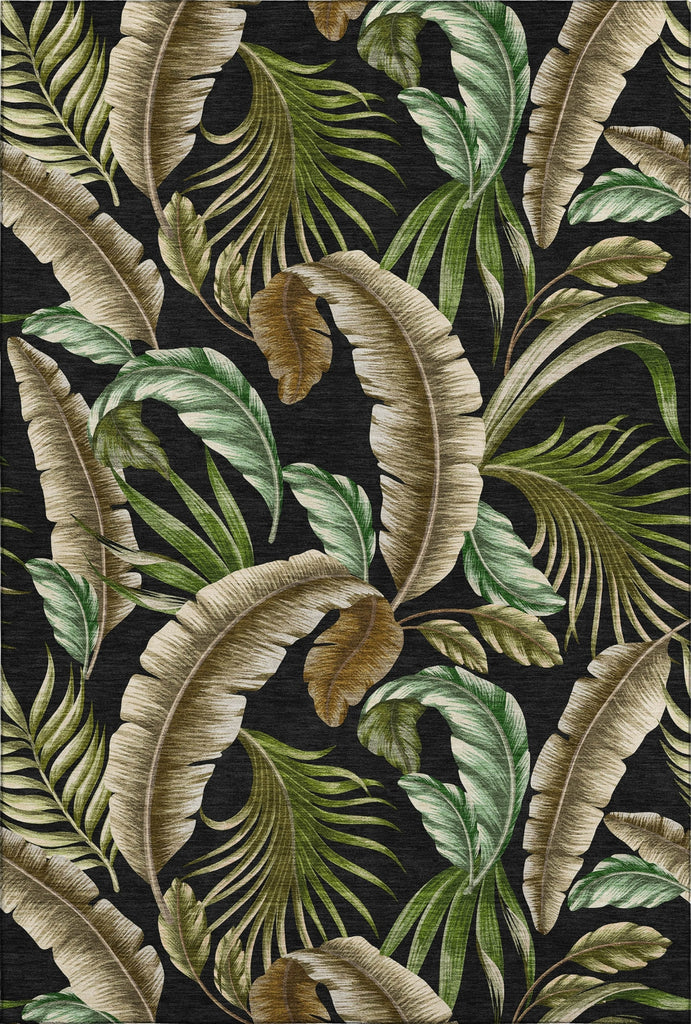 Piper Looms Mayfield Leaves AMF196 Midnight Machine Washable Area Rug main image