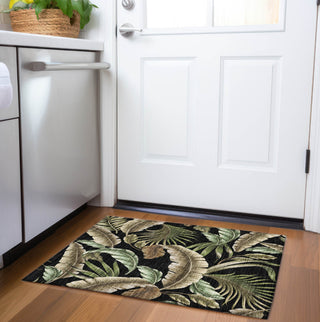 Piper Looms Mayfield Leaves AMF196 Midnight Machine Washable Area Rug Scatter Lifestyle Image Feature