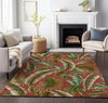 Piper Looms Mayfield Leaves AMF196 Spice Machine Washable Area Rug Lifestyle Image Feature