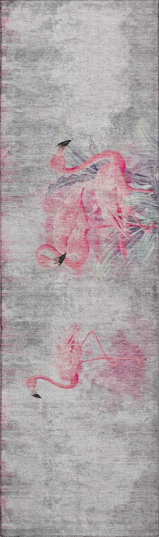 Piper Looms Mayfield Soft Flamingos AMF197 Pink Machine Washable Area Rug Runner Main Image