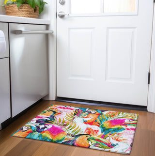 Piper Looms Mayfield Tropical Birds AMF200 Multi Machine Washable Area Rug Scatter Lifestyle Image Feature