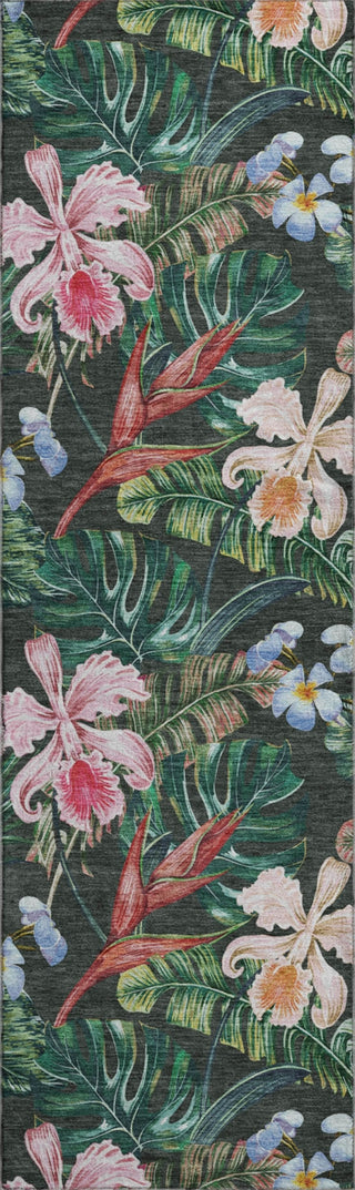 Piper Looms Mayfield Floral and Leaves AMF201 Midnight Machine Washable Area Rug Runner Main Image