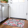 Piper Looms Mayfield Stripes and Flamingos AMF204 Pink Machine Washable Area Rug Scatter Lifestyle Image Feature