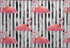 Piper Looms Mayfield Stripes and Flamingos AMF204 Pink Machine Washable Area Rug Scatter Main Image