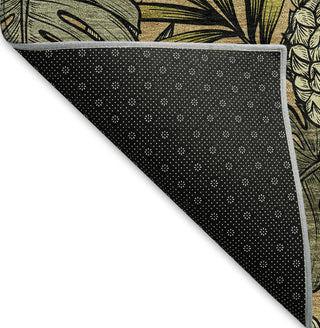Piper Looms Mayfield Leaves and Pineapples AMF206 Baja Machine Washable Area Rug Backing Image