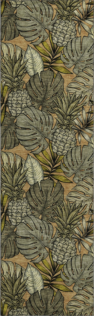Piper Looms Mayfield Leaves and Pineapples AMF206 Baja Machine Washable Area Rug Runner Main Image