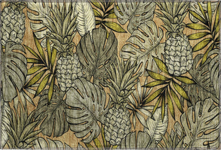Piper Looms Mayfield Leaves and Pineapples AMF206 Baja Machine Washable Area Rug Scatter Main Image