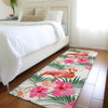 Piper Looms Mayfield Leaves and Flamingos AMF207 Pink Machine Washable Area Rug Runner Lifestyle Image Feature