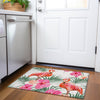 Piper Looms Mayfield Leaves and Flamingos AMF207 Pink Machine Washable Area Rug Scatter Lifestyle Image Feature