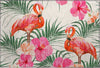 Piper Looms Mayfield Leaves and Flamingos AMF207 Pink Machine Washable Area Rug Scatter Main Image