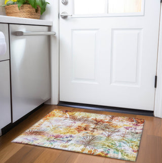 Piper Looms Mayfield Palms AMF210 Multi Machine Washable Area Rug Scatter Lifestyle Image Feature