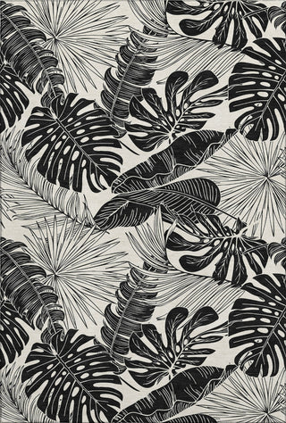 Piper Looms Mayfield Large Leaves AMF211 Midnight Machine Washable Area Rug main image