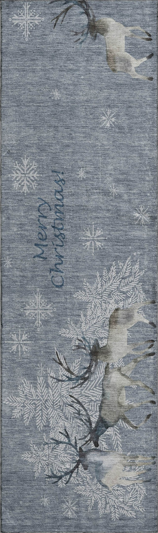 Piper Looms Mayfield Reindeer AMF213 Ash Machine Washable Area Rug Runner Main Image