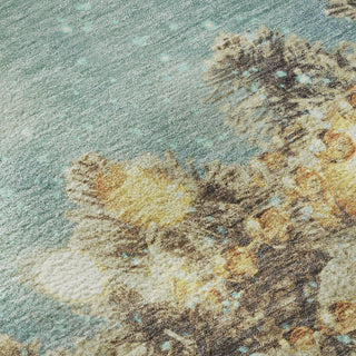 Piper Looms Mayfield Lantern AMF214 Blue Machine Washable Area Rug Swatch Image