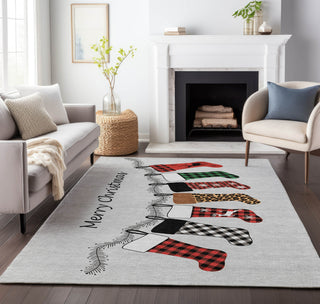 Piper Looms Mayfield Stockings AMF216 Gray Machine Washable Area Rug Lifestyle Image Feature