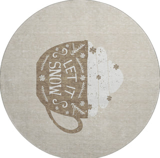 Piper Looms Mayfield Mug AMF218 Latte Machine Washable Area Rug Round Main Image
