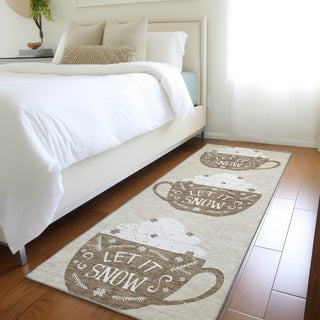 Piper Looms Mayfield Mug AMF218 Latte Machine Washable Area Rug Runner Lifestyle Image Feature