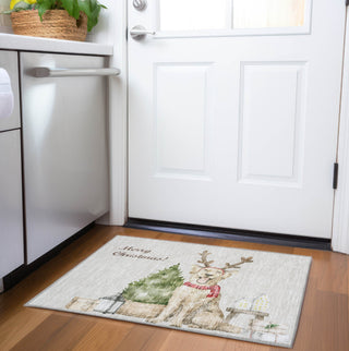 Piper Looms Mayfield Dog and Tree AMF219 Taupe Machine Washable Area Rug Scatter Lifestyle Image Feature