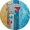 Piper Looms Mayfield Beach AMF220 Blue Machine Washable Area Rug Round Main Image