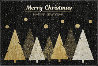 Piper Looms Mayfield Gold Trees AMF222 Midnight Machine Washable Area Rug Scatter Main Image