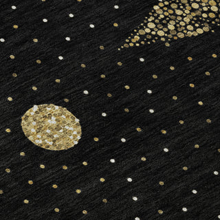Piper Looms Mayfield Gold Trees AMF222 Midnight Machine Washable Area Rug Swatch Image