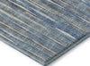 Piper Looms Mayfield Textured Stripes AMF31 Blue Machine Washable Area Rug Corner Image