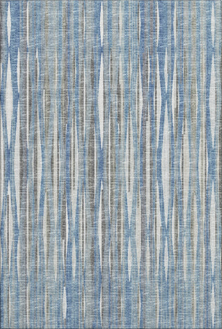 Piper Looms Mayfield Textured Stripes AMF31 Blue Machine Washable Area Rug main image