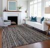 Piper Looms Mayfield Textured Stripes AMF31 Brown Machine Washable Area Rug Lifestyle Image Feature
