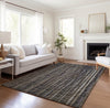 Piper Looms Mayfield Textured Stripes AMF31 Brown Machine Washable Area Rug Lifestyle Image Feature
