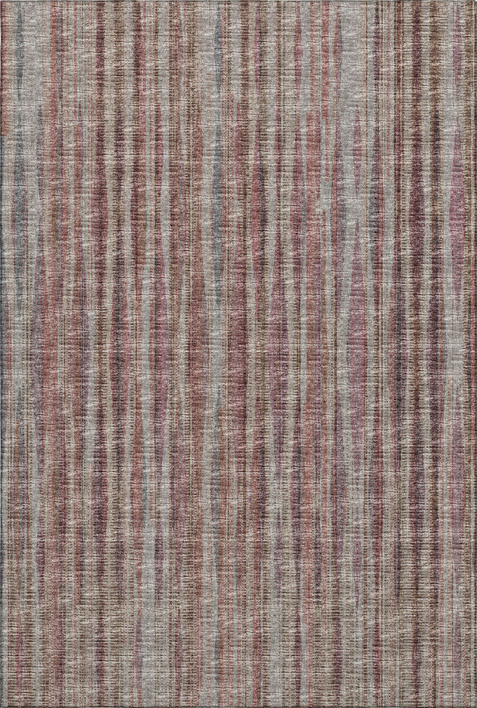 Piper Looms Mayfield Textured Stripes AMF31 Burgundy Machine Washable Area Rug main image