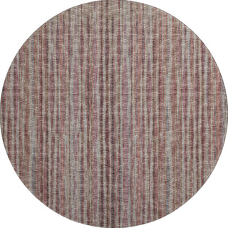 Piper Looms Mayfield Textured Stripes AMF31 Burgundy Machine Washable Area Rug Round Main Image