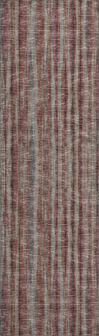 Piper Looms Mayfield Textured Stripes AMF31 Burgundy Machine Washable Area Rug Runner Main Image