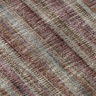Piper Looms Mayfield Textured Stripes AMF31 Burgundy Machine Washable Area Rug Swatch Image