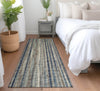 Piper Looms Mayfield Textured Stripes AMF31 Earth Machine Washable Area Rug Runner Lifestyle Image Feature