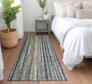 Piper Looms Mayfield Textured Stripes AMF31 Earth Machine Washable Area Rug Runner Lifestyle Image Feature