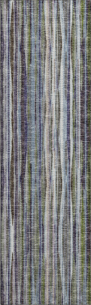 Piper Looms Mayfield Textured Stripes AMF31 Plum Machine Washable Area Rug Runner Main Image