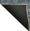 Piper Looms Mayfield Horizontal Bars AMF32 Blue Machine Washable Area Rug Backing Image