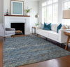 Piper Looms Mayfield Horizontal Bars AMF32 Blue Machine Washable Area Rug Lifestyle Image Feature
