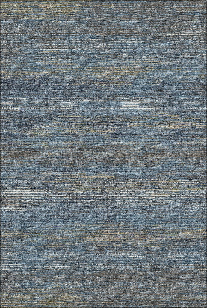Piper Looms Mayfield Horizontal Bars AMF32 Blue Machine Washable Area Rug main image