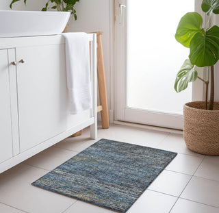 Piper Looms Mayfield Horizontal Bars AMF32 Blue Machine Washable Area Rug Scatter Lifestyle Image Feature