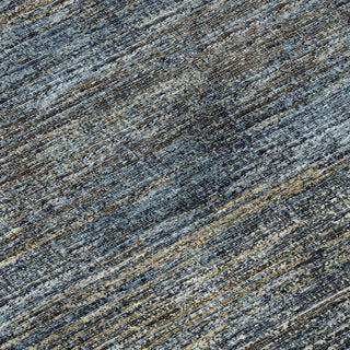 Piper Looms Mayfield Horizontal Bars AMF32 Blue Machine Washable Area Rug Swatch Image